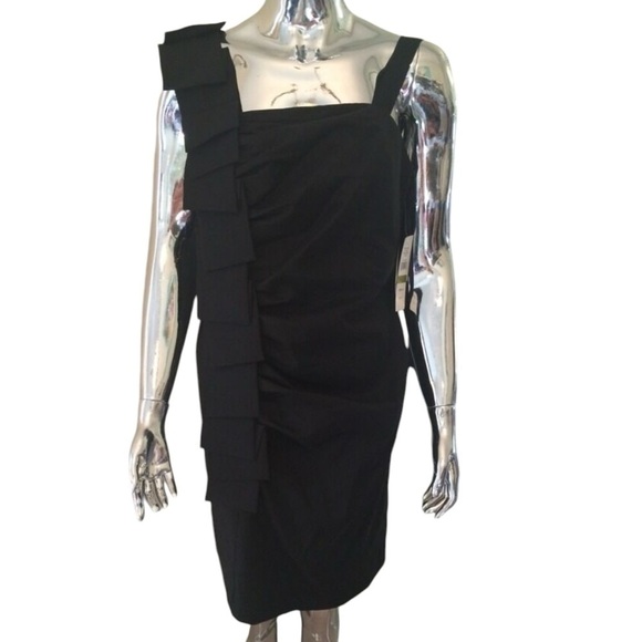 SL Fashion black classic evening dress size 14 - Picture 1 of 7